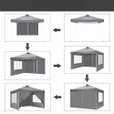 Pawilon - Namiot 3x3 rozkładany automatycznie szary